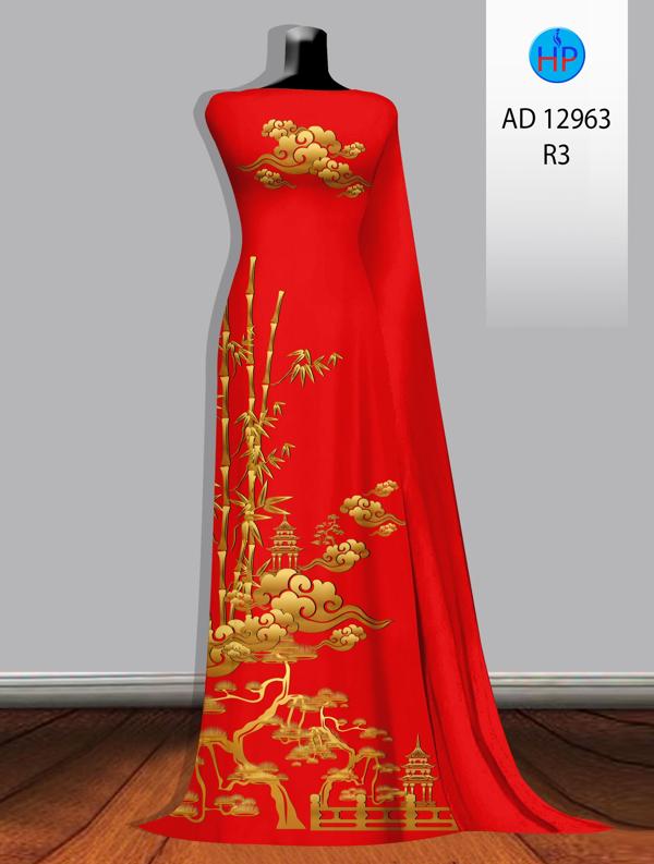 Vải Áo Dài Phong Cảnh AD 12963 1